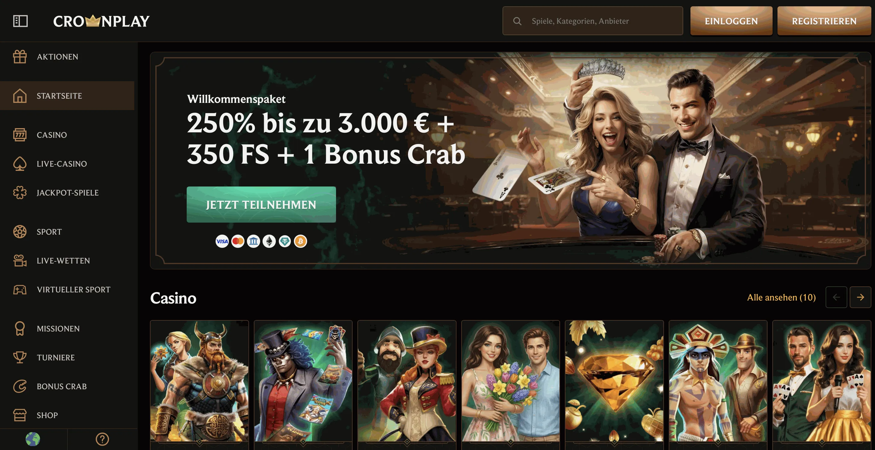 CrownPlay Casino – Bonus & Live Casino CrownPlay Online Casino Startseite