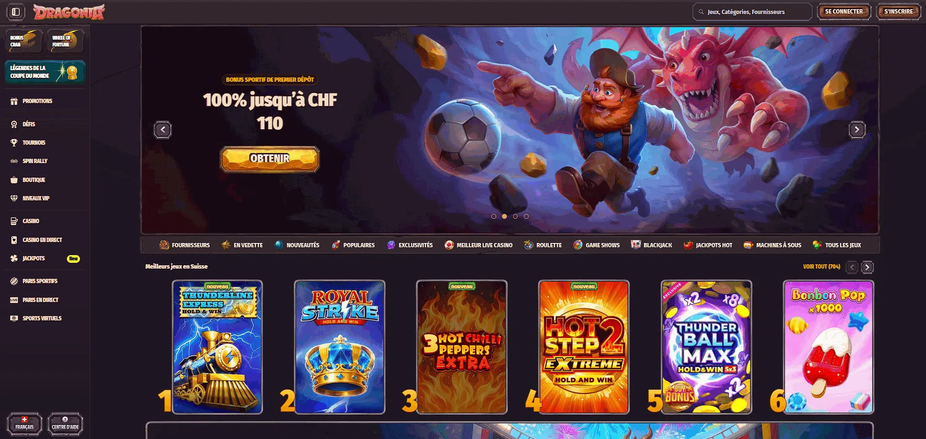 Le meileur casino Dragonia Le meileur casino en ligne international Dragonia